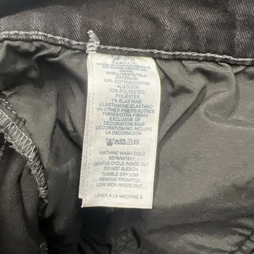 True Religion‎ Ricky Jeans 44x32 Mens Black Relaxed Straight Flap Pocket